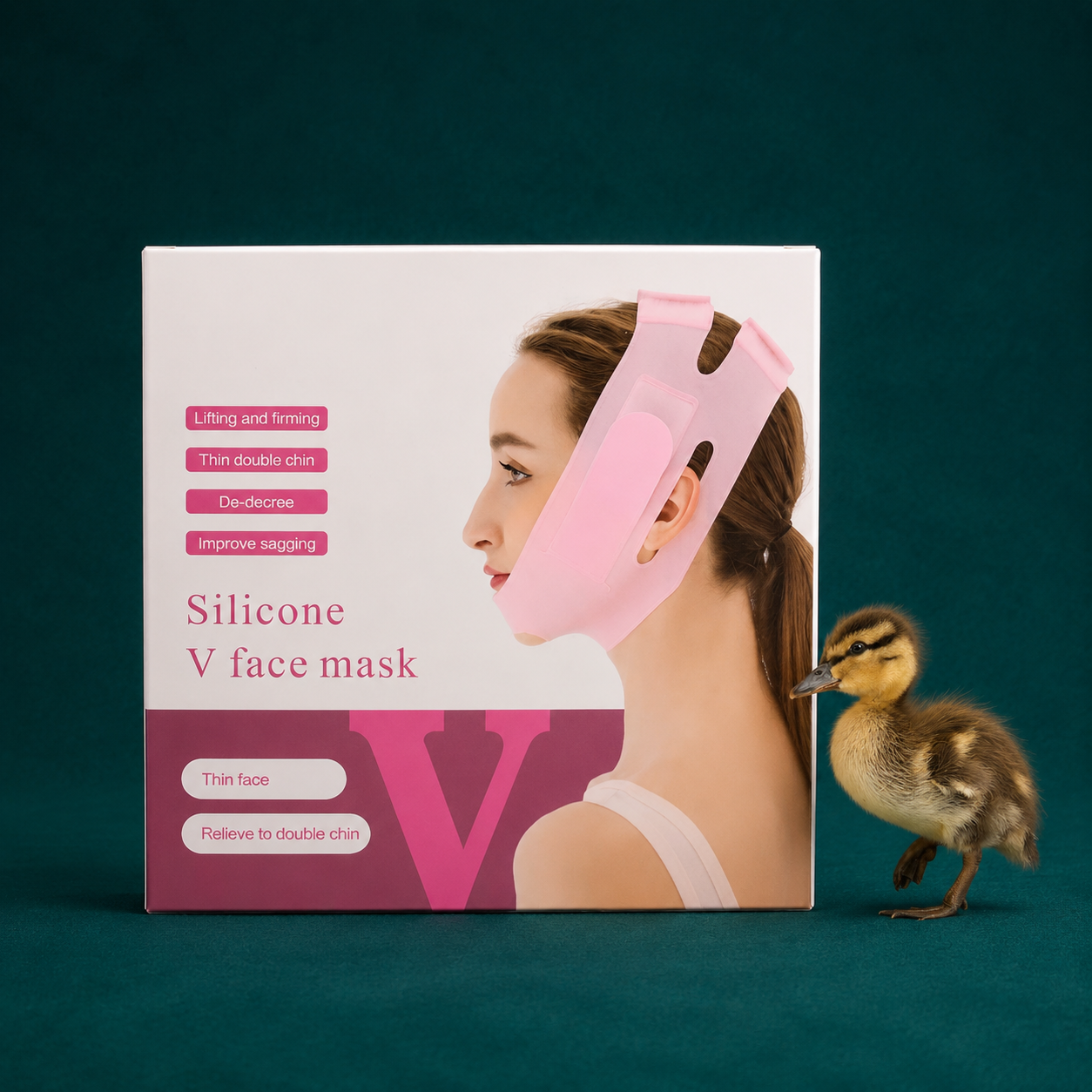 غبغب بند سیلیکونی V Face Mask وارداتی اورجینال کاهش غبغب و فرم دهی خط فک