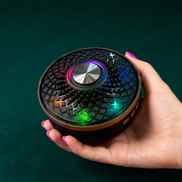 اسپیکر بلوتوثی چراغ دار مدل BIG DIAMOND با نور LED