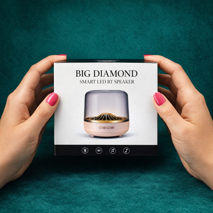 اسپیکر بلوتوثی چراغ دار مدل BIG DIAMOND با نور LED