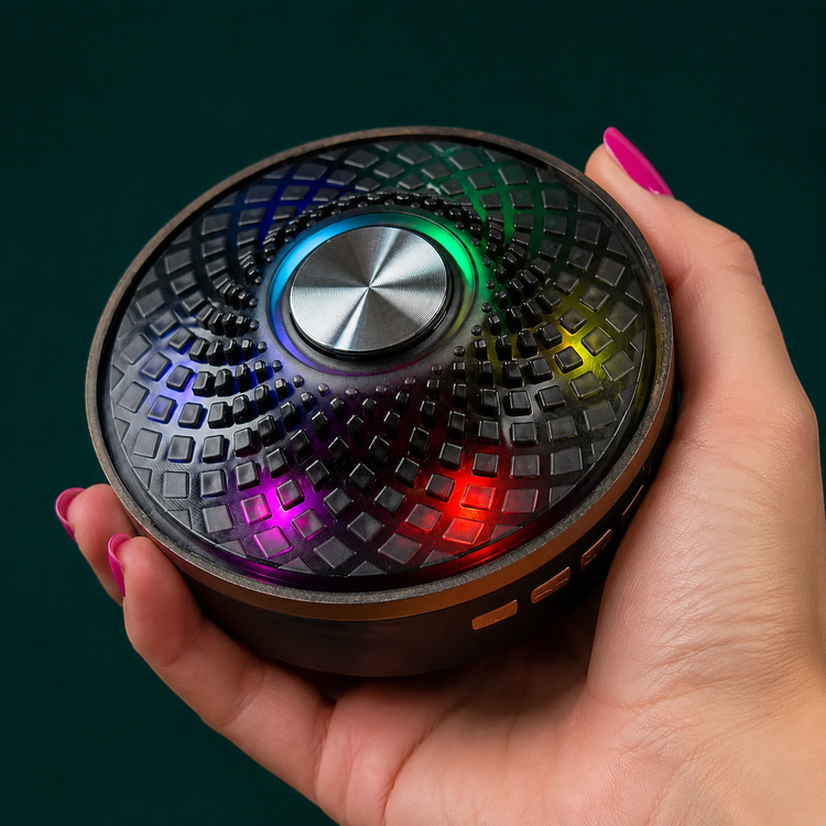 اسپیکر بلوتوثی چراغ دار مدل BIG DIAMOND با نور LED