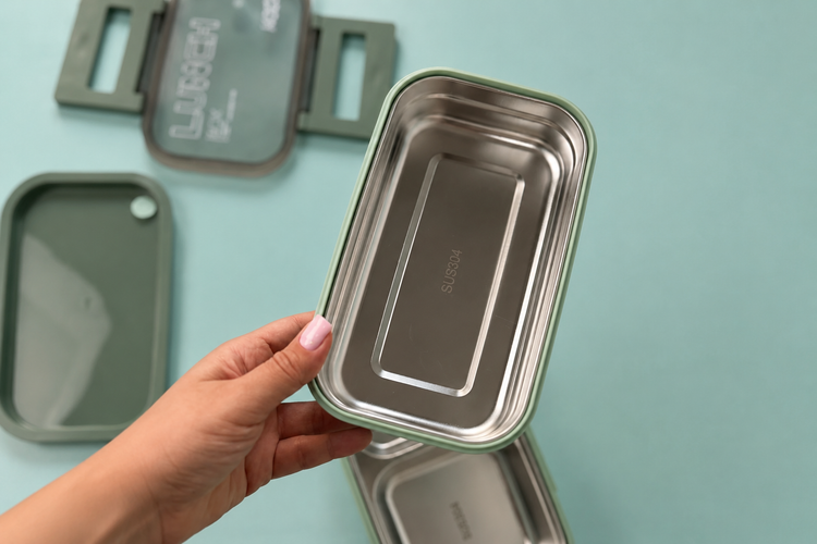 ظرف غذا لانچ باکس اورجینال دو طبقه 1400 ml بدون نشتی