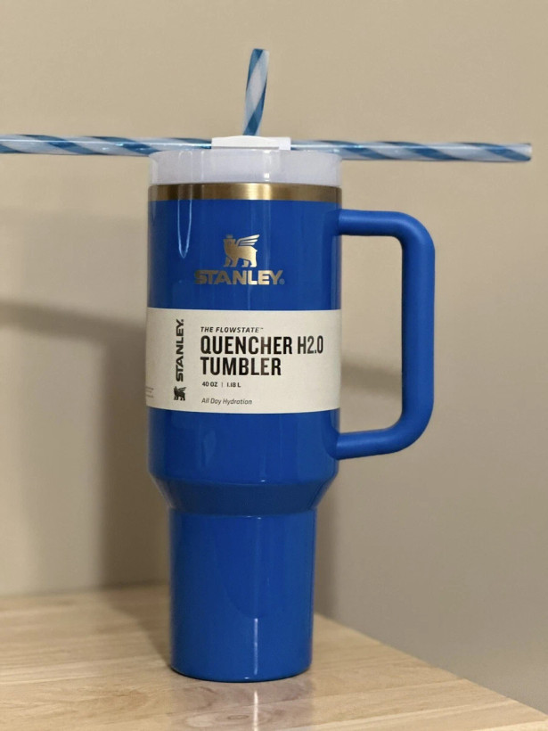 ماگ استنلی دسته دار اورجینال The Quencher H2.O FlowState™ Tumbler 40 oz دوجداره نی دار1.18 لیتر