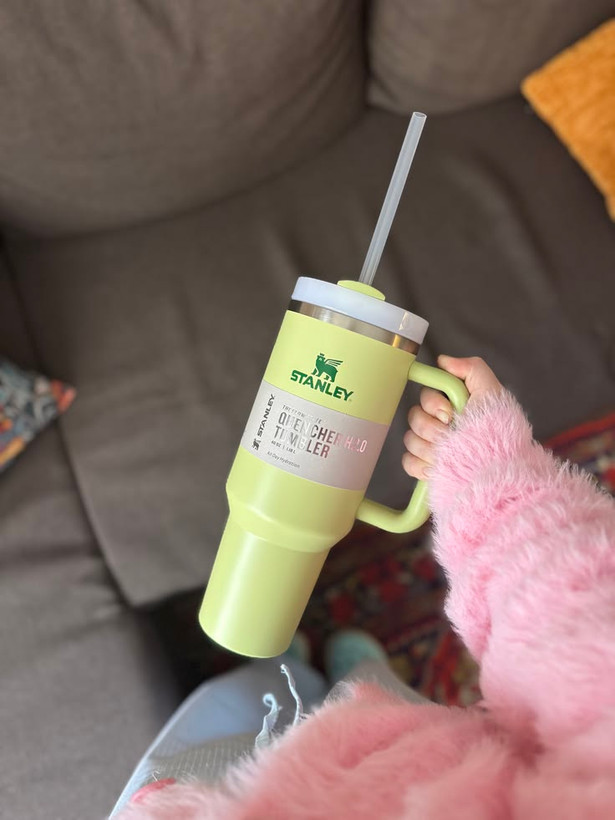 ماگ استنلی دسته دار اورجینال The Quencher H2.O FlowState™ Tumbler 40 oz دوجداره نی دار1.18 لیتر