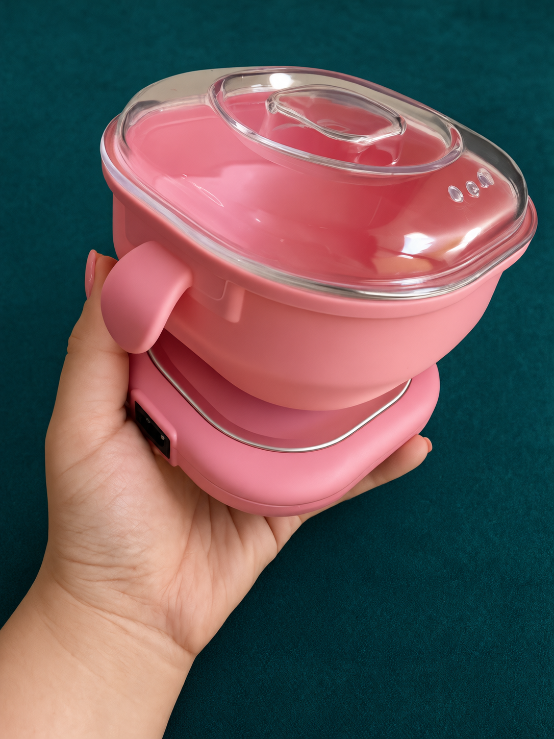 دستگاه ذوب وکس سیلیکونی تاشو Wax Warmer اورجینال موم گرم کن 400 میلیلیتری 100 وات